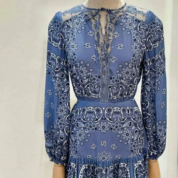 maje Short patterned floaty dress - Picture 2 of 6